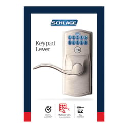 Schlage Satin Nickel Steel Electronic Keypad Entry Lock