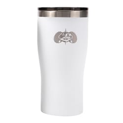 Toadfish 20 fl. oz. White BPA Free Non Tipping Tumbler with Lid