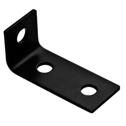 Hampton 3-1/2 in. H X 1-1/2 in. W X 1/8 in. D Black Steel Offset Leg Corner Brace