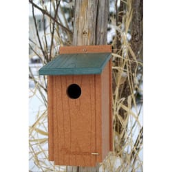 Woodlink Bird House Bluebird Plastic and Wood Green