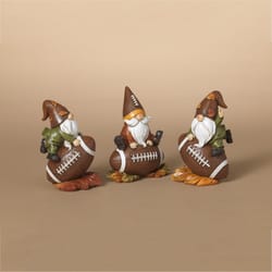 Gerson 5 in. Harvest Gnome on Football Fall Decor