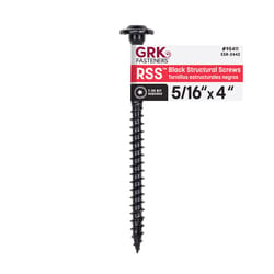 GRK RSS 5/16 or No. 15 in. X 4 in. L Star Black W-Cut Structural Wood Screws 1 pk