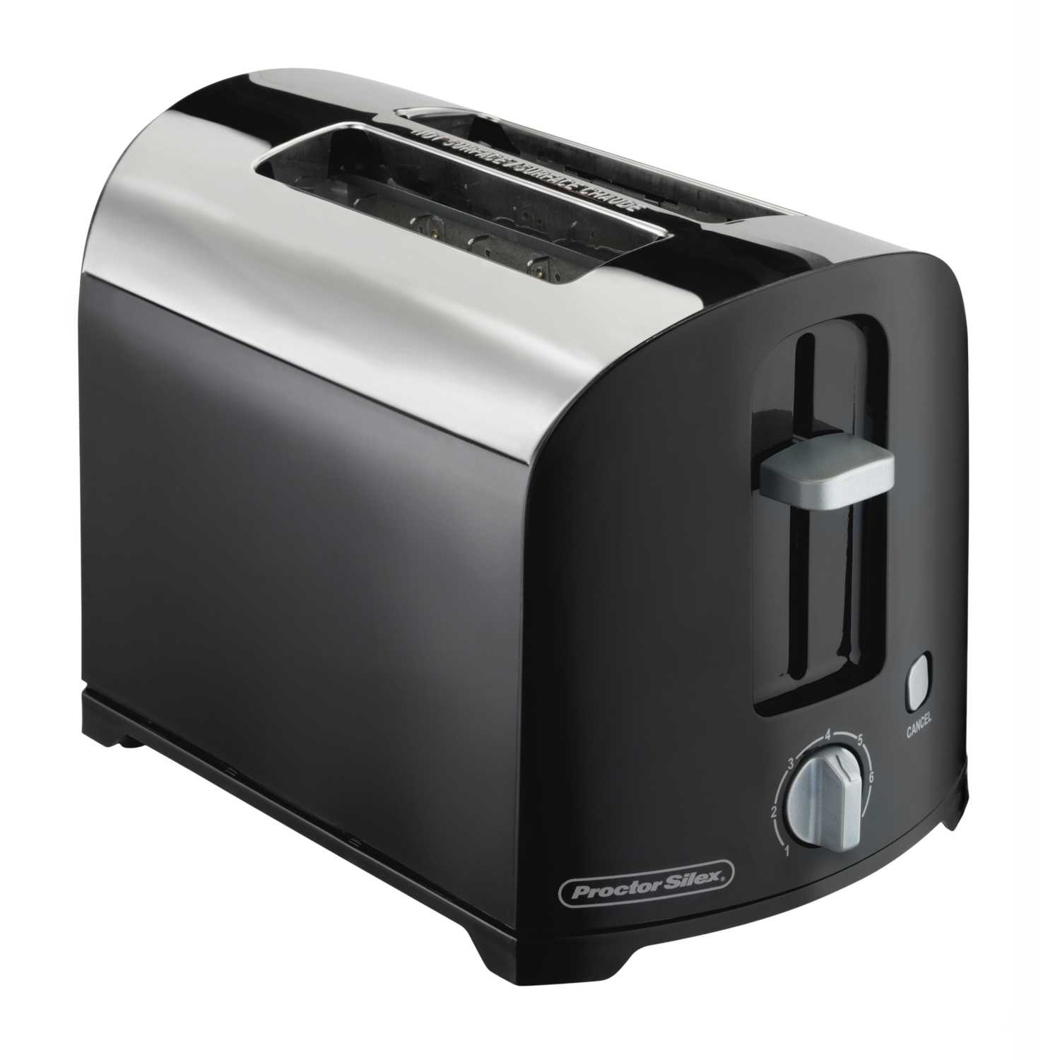 Proctor Silex Black Toaster 7 in. H x 5.8 in. W x 11.3 in. D Ace Hardware