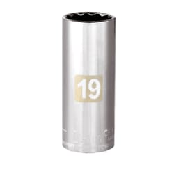 Craftsman 19 mm S X 3/8 in. drive S Metric 12 Point Deep Socket 1 pc