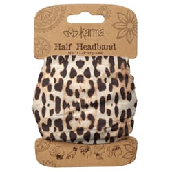 Karma Gifts Leopard Half Headband Polyester Microfiber 1 pk