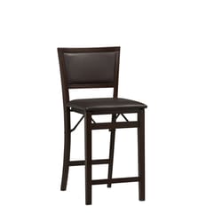 Linon Home Decor Espresso Vinyl Chair