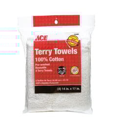 ACE Cotton Terry Cleaning Cloth 14 in. W X 17 in. L 4 ct