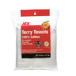 ACE Cotton Terry Cleaning Cloth 14 in. W X 17 in. L 4 ct