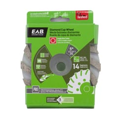 Exchange-A-Blade 5 in. D X 7/8 in. Turbo Single Row Cup Grinding Wheel