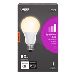 Feit A19 E26 (Medium) LED Bulb Soft White 60 Watt Equivalence 1 pk