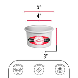 Fat Daddio's 4 in. Round Cake Pan Silver 1 pc