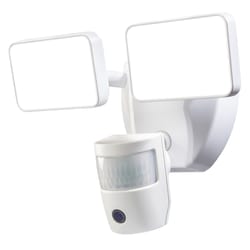 Heath Zenith Motion-Sensing Hardwired LED White Security Light with Video Camera