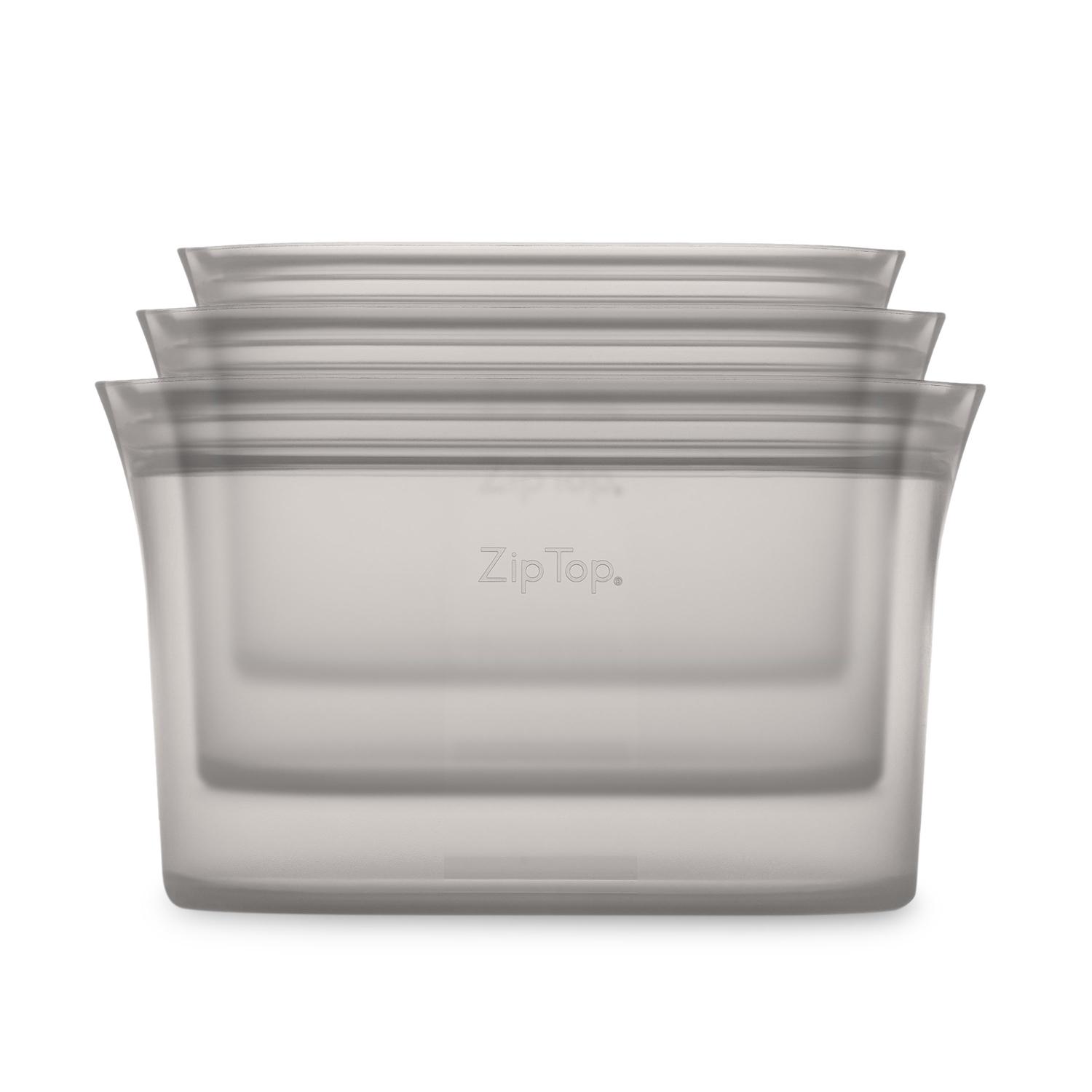 Zip Top Gray Food Storage Container Set 1 pk Sansujyuku sansujyuku.com