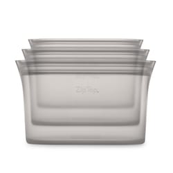 Zip Top Gray Food Storage Container Set 1 pk