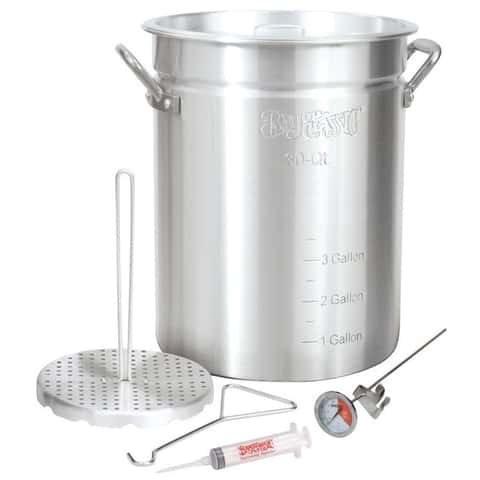 Turkey Fryer Kit, 30QT Aluminum Turkey Deep Fryer & 10QT Fish