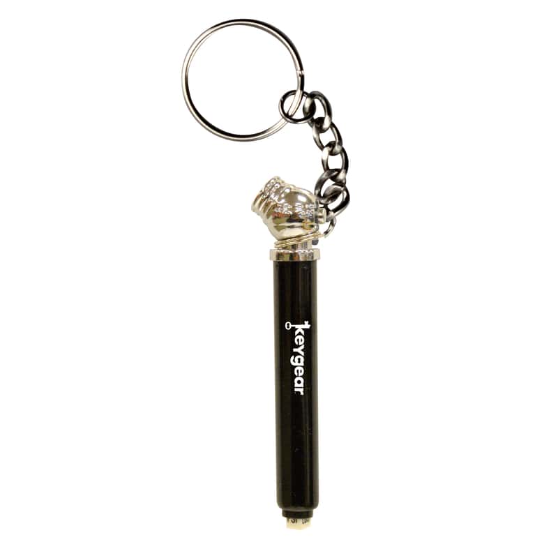KeyGear Metal/Plastic Black Tire Gauge Key Ring Ace Hardware