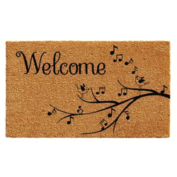 Home & More 1.42 W X 2.42 L Brown Melody Coir Door Mat