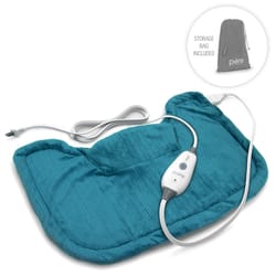 Pure Enrichment PureRelief Heating Pad 4 settings Blue 14 in. W X 22 in. L