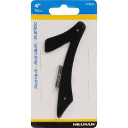 HILLMAN 4 in. Black Aluminum Nail-On Number 7 1 pc