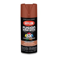 Krylon Fusion All-In-One Satin Terracotta Paint + Primer Spray Paint 12 oz.