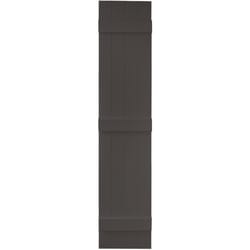 Builders Edge 71 in. H X 14 in. W Tuxedo Gray Board and Batten Vinyl Shutter 2 pk