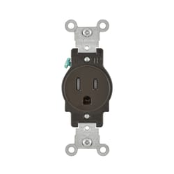 Leviton 15 amps 125 V Single Brown Outlet 5-15R 1 pk