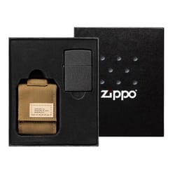 Zippo Black/Brown Lighter Pouch Set 1 pk