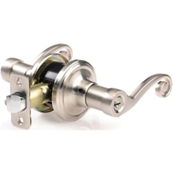 Ace Scroll Satin Nickel Entry Lockset 1-3/4 in.