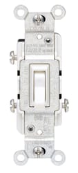 Leviton CO/ALR 15 amps Toggle Switch White 1 pk