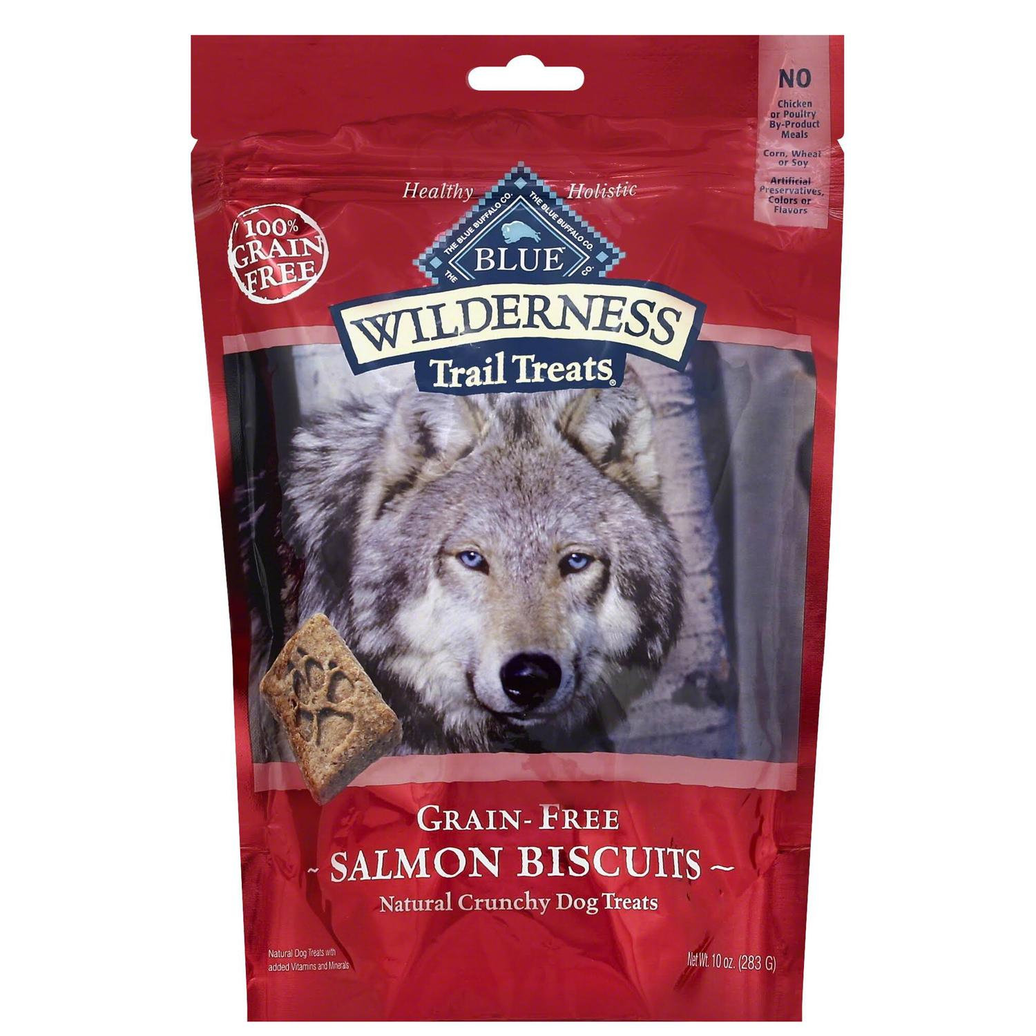 Photos - Dog Food Blue Buffalo Blue Wilderness Salmon Biscuits Grain Free Treats For Dog 10 