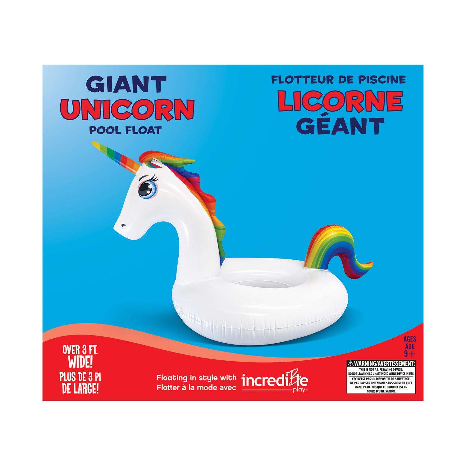 Incredible Novelties Multi/White PVC/Vinyl Inflatable Giant Unicorn