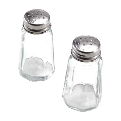 Smart House Inc Salt and Pepper Shakers Seasoning Shaker Spice Dispenser,  Set of 2, Silver 