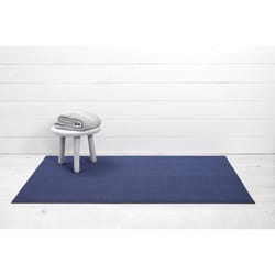 Chilewich 36 in. W X 60 in. L Indigo Solid PVC Vinyl Accent Rug