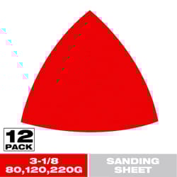 Diablo 3-1/8 in. Ceramic Blend Hook and Lock Triangle Sanding Sheet Assortment 12 pc