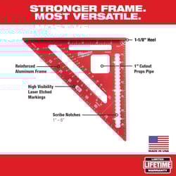 Milwaukee 7.25 in. L X 7.25 in. H Aluminum Rafter Square