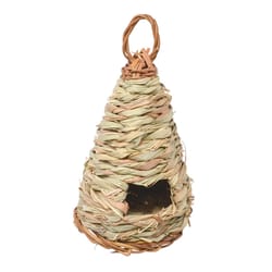 Songbird Essentials 10 in. H X 6 in. W X 6 in. L Natural Fiber Bird House