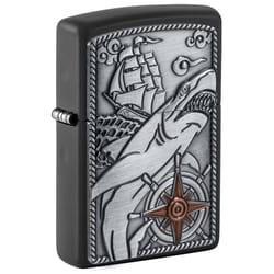 Zippo Silver Shark Ship Emblem Lighter 1 pk