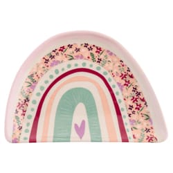 Karma 1 in. H X 3 in. W X 5 in. L Multicolored Stoneware Rainbow Trinket Tray