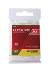 Ace 100 ft. L White Twisted Nylon Twine