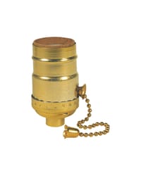 Westinghouse Brass Medium Base Pull Chain Socket 1 pk