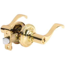 Ace Wave Polished Brass Privacy Lever Right or Left Handed