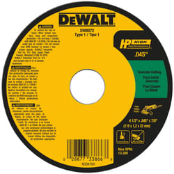 DeWalt 4-1/2 in. D X 7/8 in. Silicon Carbide Cut-Off Wheel 1 pc