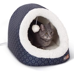 K&H Pet Prodcuts Navy Polyester Thermo-Pet Cave Heated Pet Bed 13 in. H X 17 in. W X 15 in. L
