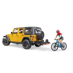 Bruder Jeep with Bike and Figure Toy Multicolored