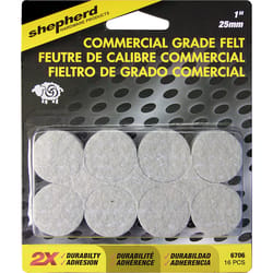 Shepherd Hardware Felt Self Adhesive Protective Pad Beige Round 1 pk