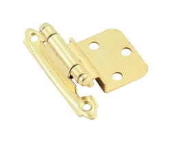 Amerock 2 in. W X 2-3/4 in. L Polished Brass Steel Self-Closing Hinge 2 pk