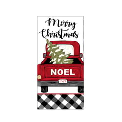 Ritz Multicolored Cotton Merry Christmas/Noel Pick-Up Truck Kitchen Towel 1 pk
