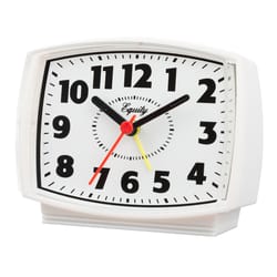La Crosse Equity 2 in. White Alarm Clock Analog Plug-In