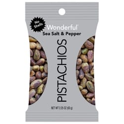 Wonderful Sea Salt/Pepper Pistachios 2.25 oz Bagged