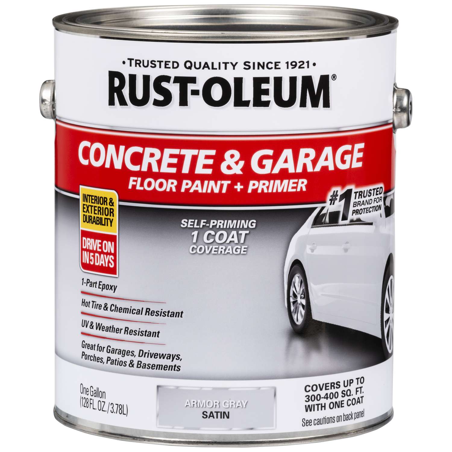 Rust Oleum Satin Armor Gray Acrylic Concrete Garage Floor Paint 1 Gal Ace Hardware